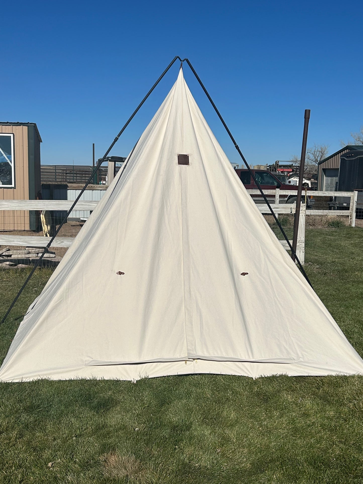 1-Range Teepee- 15oz Cotton Duck Canvas- Untreated