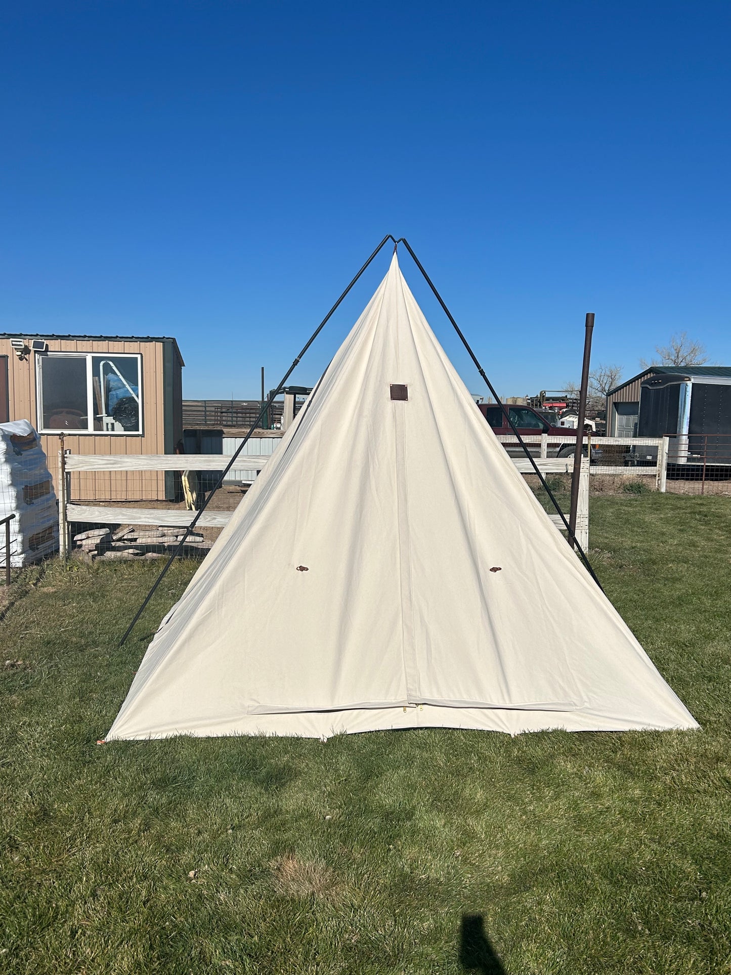 1-Range Teepee- 15oz Cotton Duck Canvas- Untreated