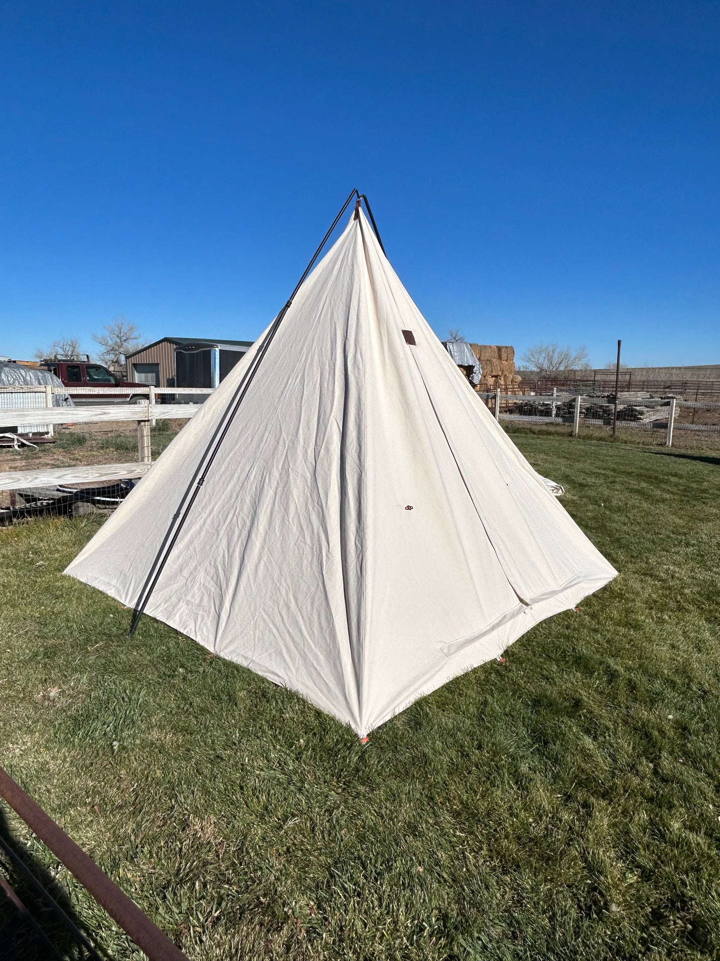 1-Range Teepee- 15oz Cotton Duck Canvas- Untreated