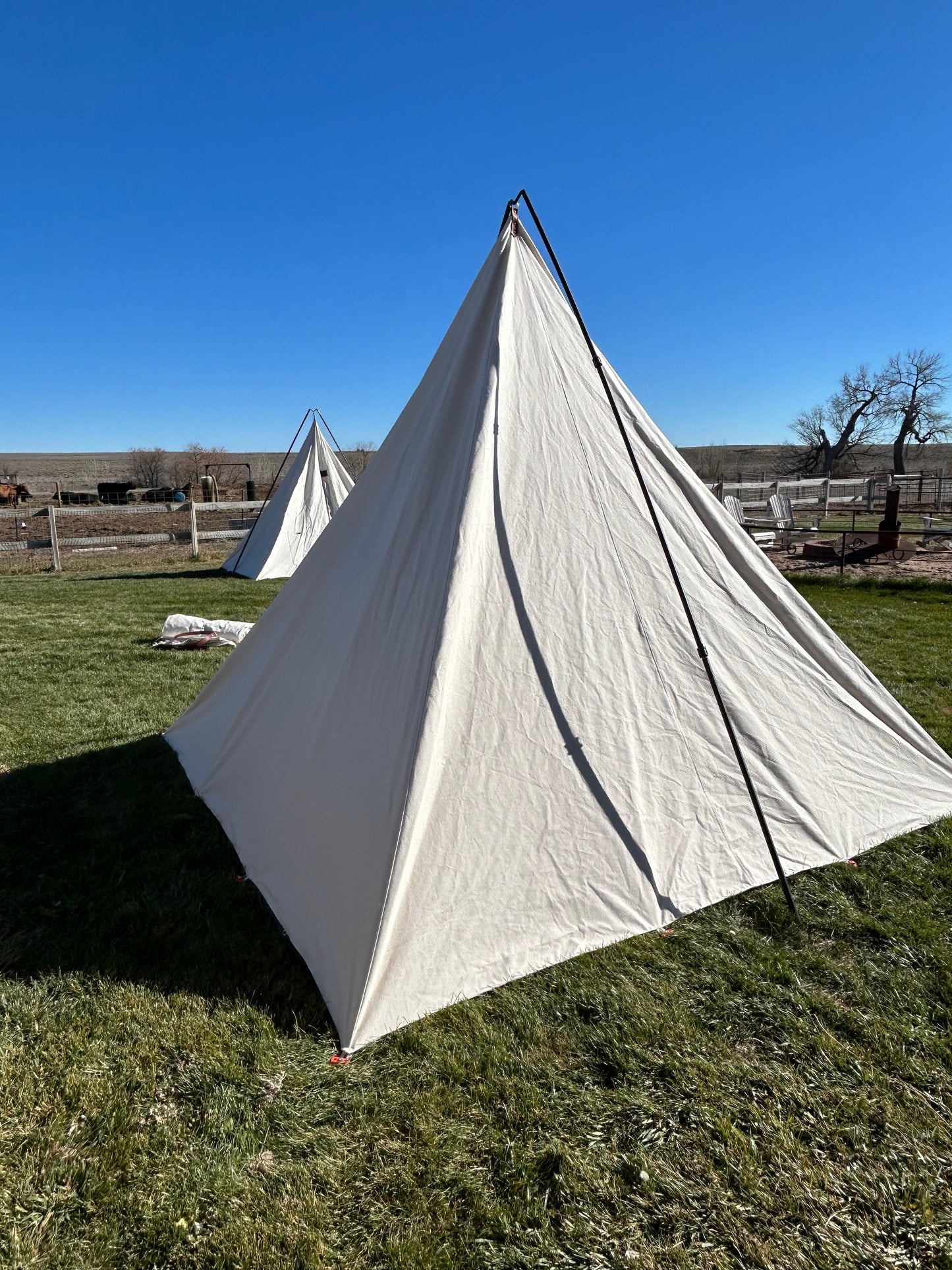 1-Range Teepee- 15oz Cotton Duck Canvas- Untreated