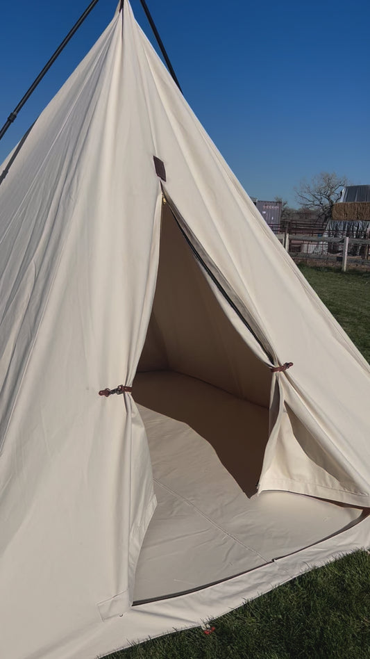 1-Range Teepee- 15oz Cotton Duck Canvas- Untreated